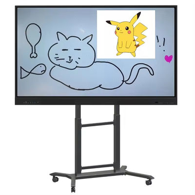 IBoard Altura ajustável 42 "-86" Trolley Multi Mobile TV Cart para painel plano interativo Smart Whiteboard VESA 100 * 100-800 * 600mm