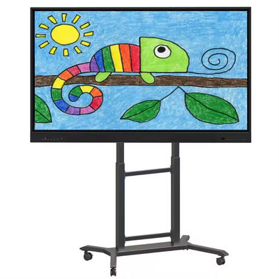 IBoard Altura ajustável 42 "-86" Trolley Multi Mobile TV Cart para painel plano interativo Smart Whiteboard VESA 100 * 100-800 * 600mm
