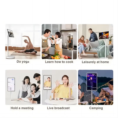 IBoard 27 32 polegadas Android 13 Painel de toque em célula Smart TV LCD touch screen monitor rolável móvel rodar com bateria