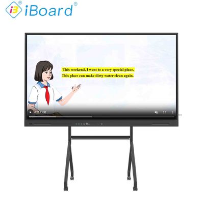 4K UHD Interactive Flat Panel Smart TV de 55 polegadas com sistema Android atualizado Equipamento de função de IA para reuniões de escritório em sala de aula