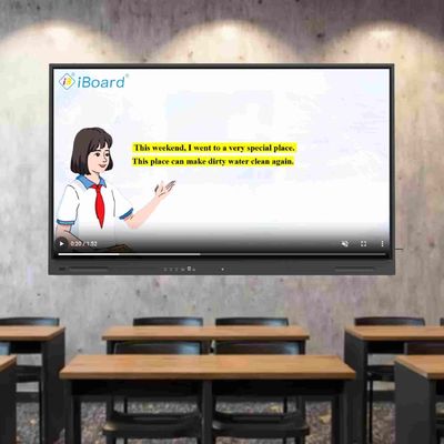 4K UHD Interactive Flat Panel Smart TV de 55 polegadas com sistema Android atualizado Equipamento de função de IA para reuniões de escritório em sala de aula