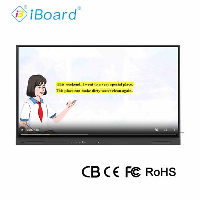 4K UHD Interactive Flat Panel Smart TV de 55 polegadas com sistema Android atualizado Equipamento de função de IA para reuniões de escritório em sala de aula
