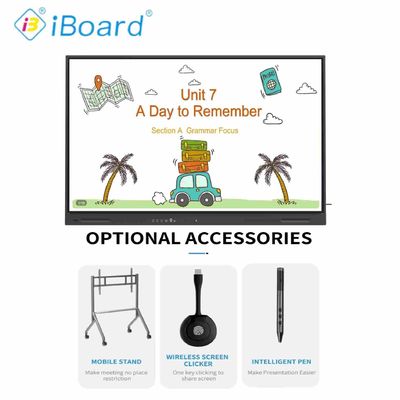 Novo produto de design 4k 65 polegadas touch screen multilíngue software LCD Smart Board Android quadro interativo para canal parceiro