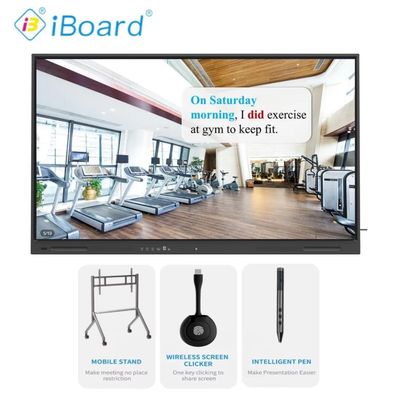Sistema Operacional Android 14 Painel de sala de aula com tela sensível ao toque com interface USB A e fácil instalação
