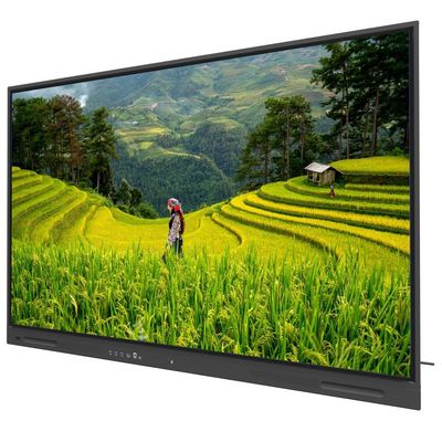 Painel Flat Interativo 75 polegadas Android 14 OPS PC Wifi BT USB RJ45 Touch Software Smart Board para Educação Escolar Reunião de Treinamento