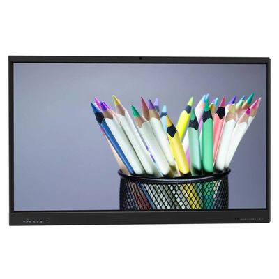Quadro Interativo LCD 75 Polegadas IFP Android 14 8+128G Câmera Microfone Alto-falante Sensor de Luz Wifi Infravermelho 50 Pontos de Toque Para Escola Ensino Online Escritório Zoom Teams Meeting