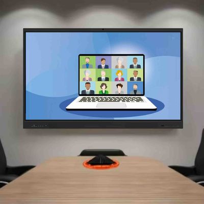 65 polegadas touch screen WhiteBoard Display interativo para reuniões educacionais Colaboração