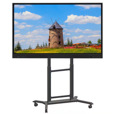 Quadro Interativo LED Inteligente 65 Polegadas 4K UHD com Tela Touch Android 14 Câmera Embutida Microfone PC Alto-falante WiFi Perfeito para Ensino Escolar, Conferências e Uso em Escritório