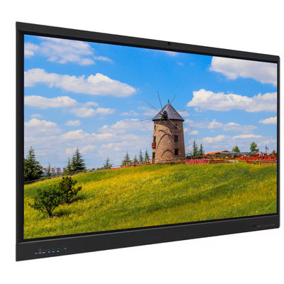 Quadro Interativo LED Inteligente 65 Polegadas 4K UHD com Tela Touch Android 14 Câmera Embutida Microfone PC Alto-falante WiFi Perfeito para Ensino Escolar, Conferências e Uso em Escritório