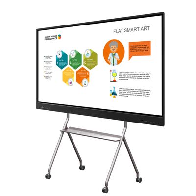 Display multi-toque de 75" LED Interativo Whiteboard Sistema duplo Android Windows