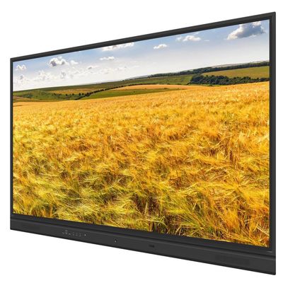 75 86 polegadas LCD de parede Tabuleiro interativo com 2x 15W alto-falantes subwoofer Opcional e opcional Câmera e microfone embutidos Sistema de PC Android