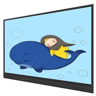 Quadro interativo infravermelho 16:9 com proporção 4000:1, 20 pontos de toque, método de toque com dedos/objetos para reuniões de negócios, educação online, com software