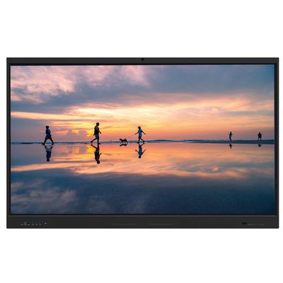 Quadro Interativo de Vidro Temperado Anti-reflexo de 86 Polegadas, Alto-falante 5000:1 Integrado, Wi-fi, Bluetooth, Hotspot, Sensor de Luz, 50 Pontos de Toque para Conferência, Sala de Aula, Crianças