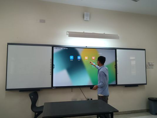 Quadros interativos digitais tudo-em-um de 98 polegadas, quadros laterais com quadros inteligentes para escolas