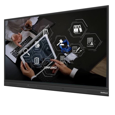 Monitor de Tela Touchscreen Interativo de 75 Polegadas com 16,7M Cores de Display e 50 Pontos de Toque, com RAM e ROM opcionais de 4+32G/8+128G para Ensino em Universidades e Escolas, Venda por Atacado