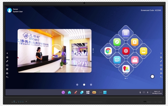 Painel de exibição interativo de tela sensível ao toque por atacado de fábrica com toque infravermelho e atualização remota pela rede de internet, quadro branco interativo, monitor de TV com tela sensível ao toque