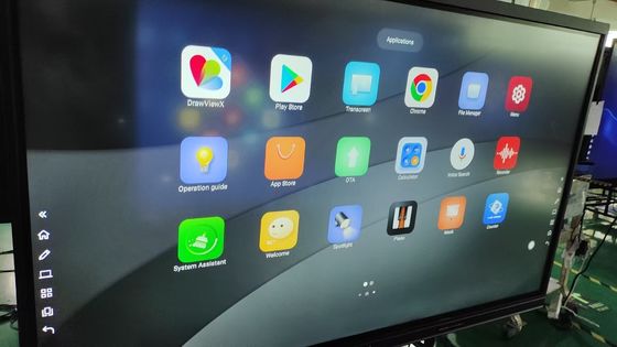 iBoard 19 anos Fábrica Atacado Preço Barato Android 14 Integrado Suporte MDM Lousa Interativa Tela Plana com Toque Infravermelho e Atualização Remota OTA Via Rede Internet