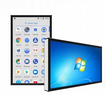 Quiosque do tela táctil PC da vitória do representante IR PCAP de Android de 55 polegadas para o anúncio publicitário do escritório do supermercado