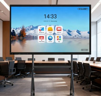 Fabricante original de alta qualidade e venda quente 4K Android DLED Painel interativo Tela sensível ao toque Smart Whiteboard OEM/ODM  Quadros interativos para ensino escolar