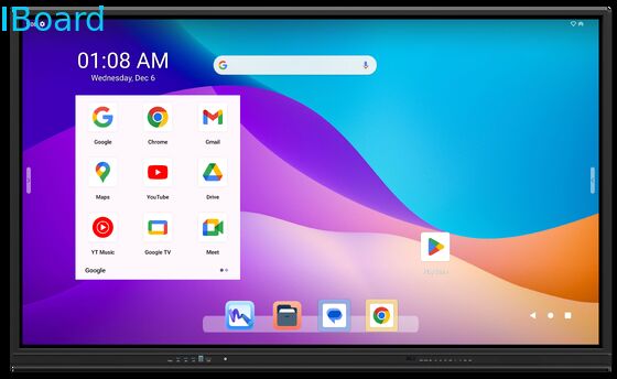 86 polegadas Google EDLA Certificado Tabuleiro Interativo com CPU de 8 núcleos para sala de aula e conferência