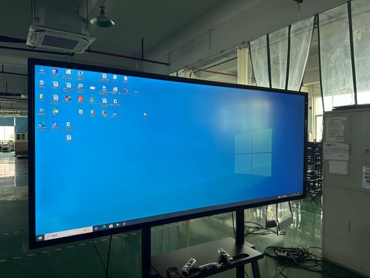 Painel Plano Interativo de 92 Polegadas 21:9 Android Windows OS Resolução 5K Para Sala de Aula Universidade Sala de Reunião