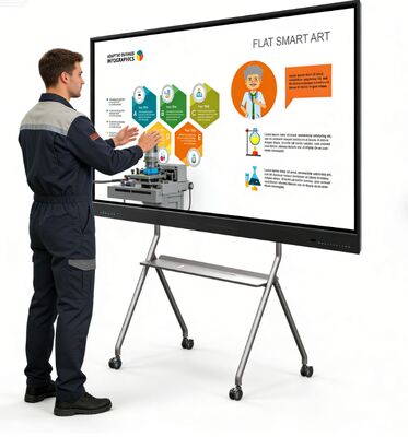 IBoard 55" 65" 75" 86" 98" polegadas Controle Pontos Multitouch Smart Board Interativo Electrônico Whiteboard Interativo Painel Flat
