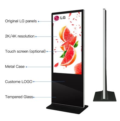 Sinalização Digital LCD Pronta para Envio com Resolução 3840*2160, Brilho de 500 Nits e Função SDK para Publicidade Interna e Externa