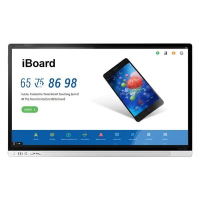 IBoard 55-98 polegadas Interativo Whiteboard Smart Teaching Board com 4K HD Display Dual System Windows e Android Anti-reflexo vidro temperado