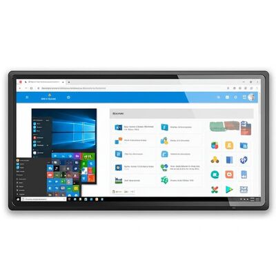 Tabuleiro interativo de 65 polegadas com armazenamento 8+128G e toque infravermelho para ensino e reuniões