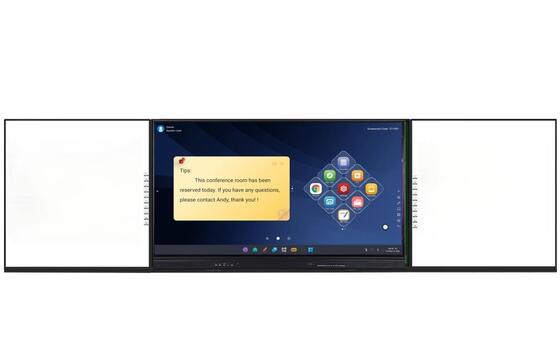 Painel plano interativo 4K Ultra HD com 20 pontos de toque e alto-falantes embutidos para educação