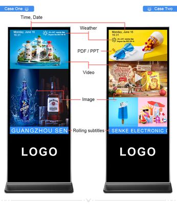 Ecrã de cartazes LED móvel Ecrã LED portátil de piso para publicidade comercial e eventos
