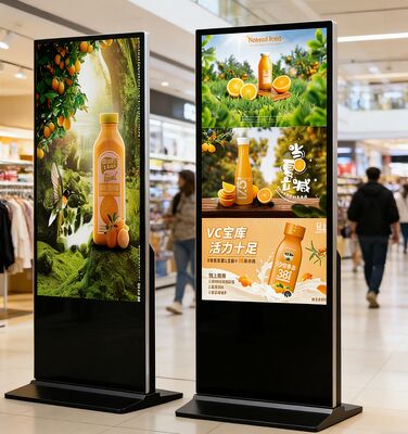 55/65/75 Ecrã LCD Touch Indoor Publicidade Totem Quiosque Vertical CMS Software Display LED Sinalização e exibições digitais