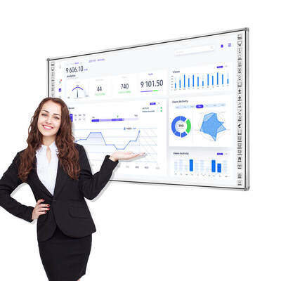 Quadro Interativo Tudo em Um de 75 Polegadas com Tecnologia Infravermelha e Tela Sensível ao Toque Capacitiva de 20 Pontos