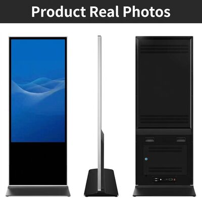 Modo de exibição preta de 43 polegadas Sinalização digital com gerenciamento remoto de conteúdo e tamanho de tela personalizado para exibição aprimorada de publicidade