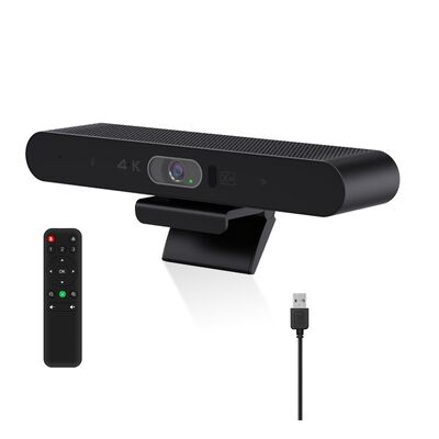 Webcam de Conferência USB 4K com IA e Enquadramento Automático para Videoconferência