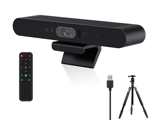 Webcam de Conferência USB 4K com IA e Enquadramento Automático para Videoconferência