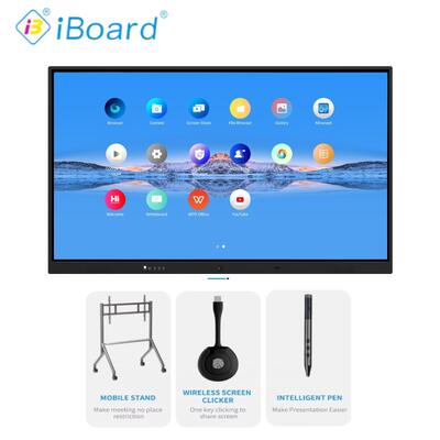 Android 13 4 32G Monitor interativo com vidro temperado de 4 mm