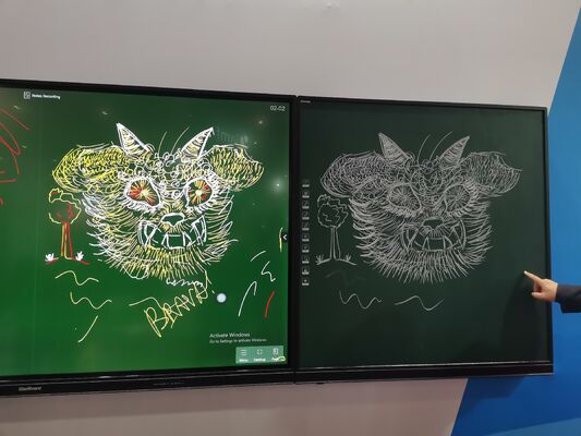 Painéis laterais digitais Painéis verdes para painel plano interativo 75/86/98 polegadas