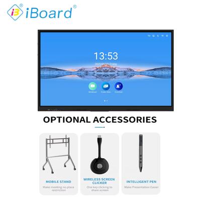 65 polegadas touch screen interativo sistema Android básico software de escrita com função de IA custos mais baratos função poderosa