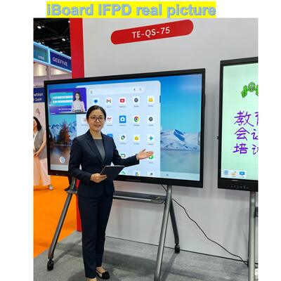 Painel Interativo Popular de 75 Polegadas 4K com Sistema Android Inteligente para Salas de Aula e Reuniões de Escritório