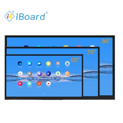 iBoard Interactive Flat Panel 86 polegadas Resolução 4k Smart Touch com novo equipamento do sistema Android para reunião de escritório em sala de aula