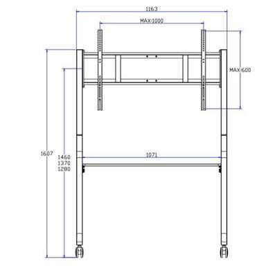 Material móvel do aço carbono do suporte do tela plano do suporte 100KG do assoalho