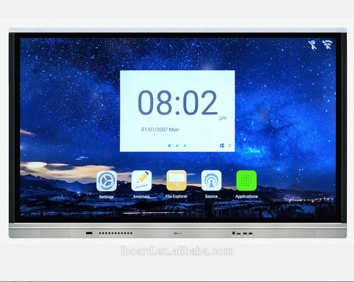 iBoard tela sensível ao toque de 65 polegadas Display TV inteligente interativa painel plano inteligente interativo para educação e reunião