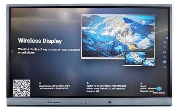 65" painel de toque esperto fixado na parede de escrita interativo de Whiteboard da tecnologia esperta multi