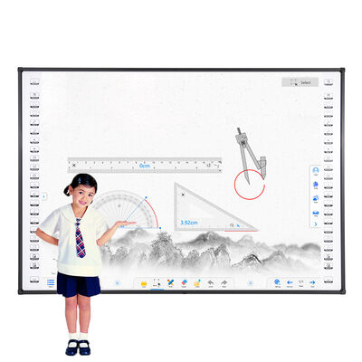 Quadro branco interativo infravermelho multitoque de 96 polegadas com tamanho personalizado para reuniões e ensino