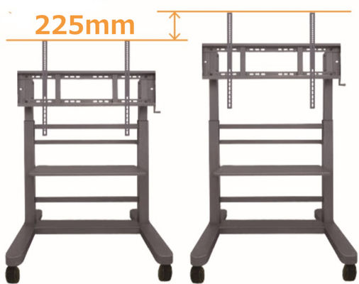 Suporte de quadro branco interativo de alta qualidade 40 kg Carrinho de tela plana elevador com rodízios mudos
