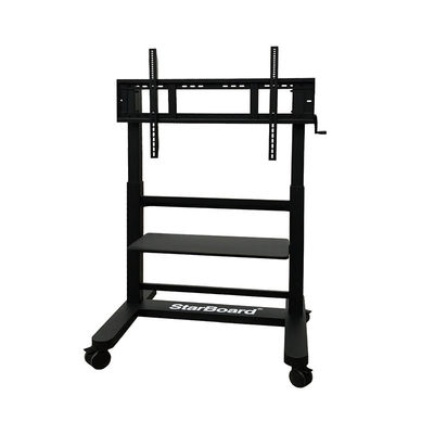 Suporte de quadro branco interativo de alta qualidade 40 kg Carrinho de tela plana elevador com rodízios mudos