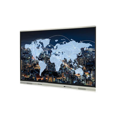 Tela táctil interativo Whiteboard 1651x929mm de 75 polegadas, Android8.0, preto e de prata