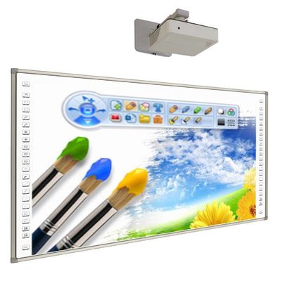 uso interativo em linha da educação do monitor do tela táctil de 120in Whiteboard 32767x32767 multi