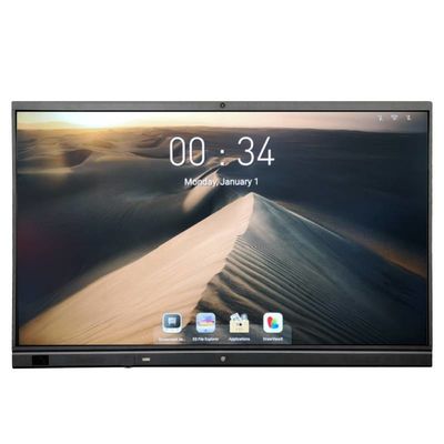 75" NFC construíram no whiteboard interativo interativo do tela plano 4K do mic do camera& para a sala de aula de Business&